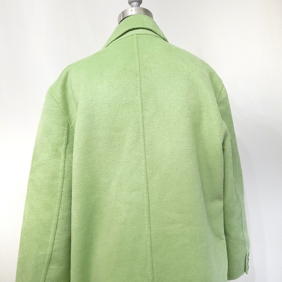 Reformation Sustainable Hayden Green Double Breasted Long Wool Coat - Picture 13 of 16